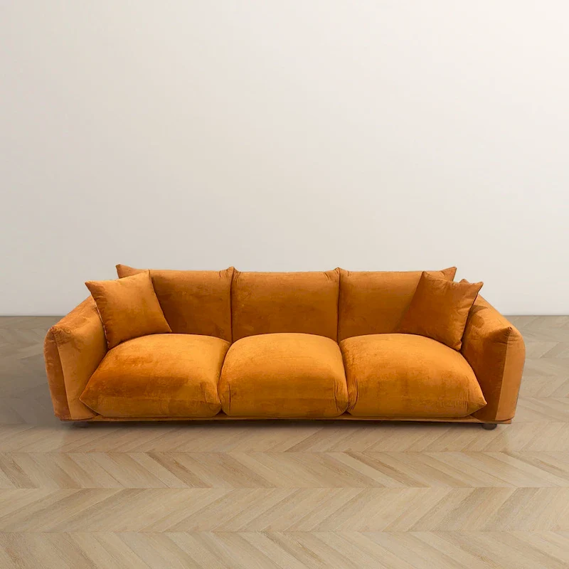 Arten Mid-Century Modern Luxury Boucle/Velvet Couch