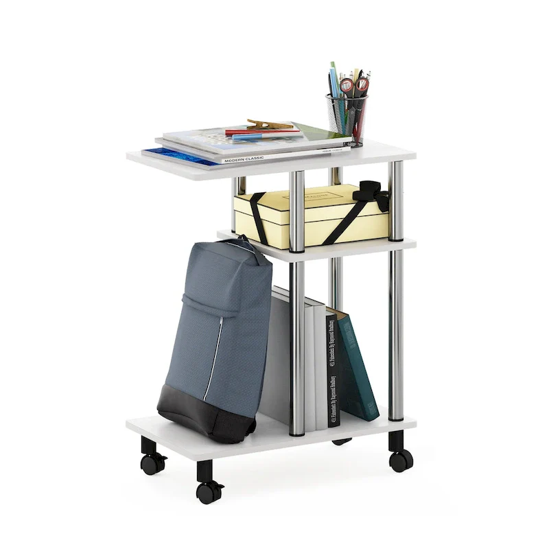 Turn-N-Tube U Shape Sofa Side Table with Casters