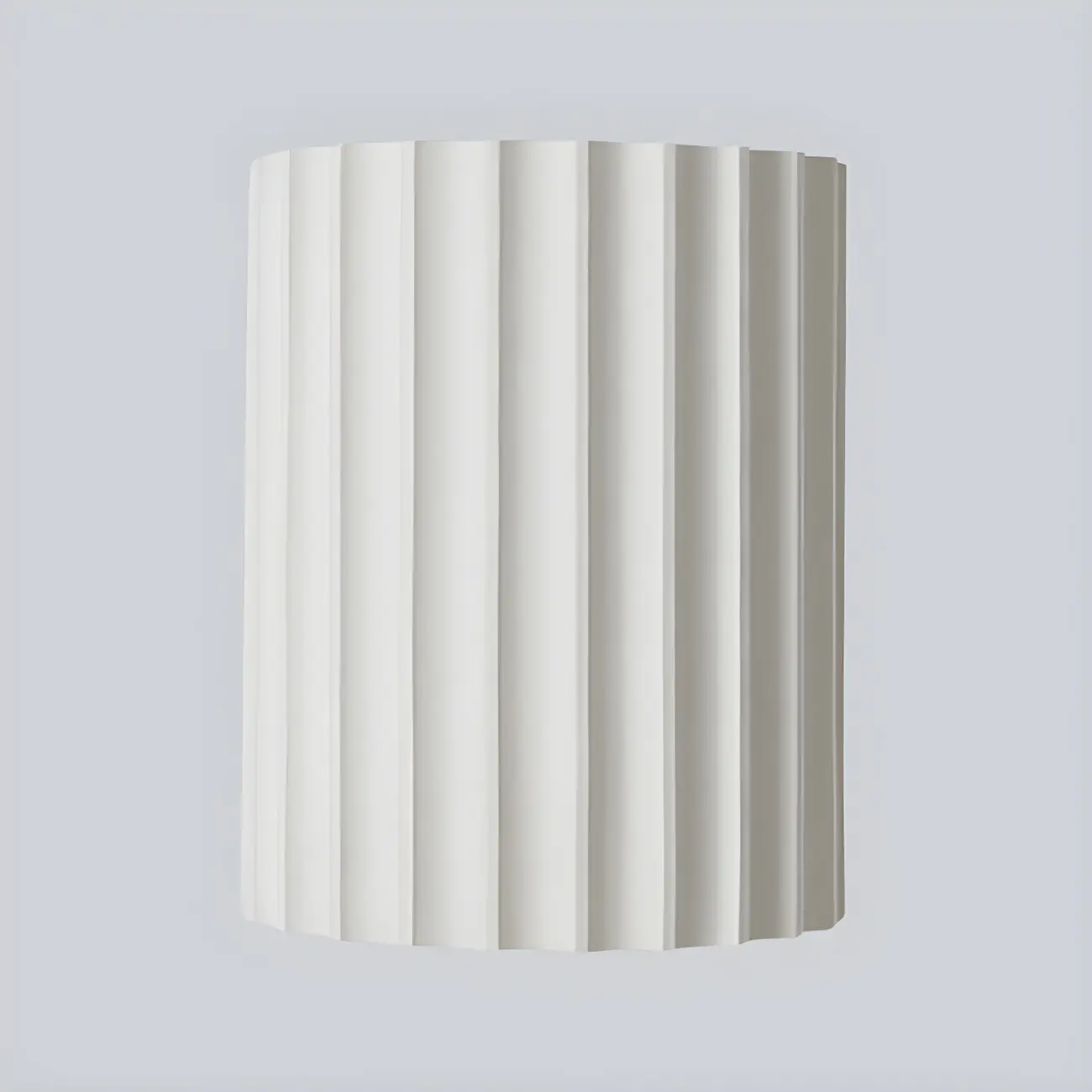 Modern Ribbed Half Cylinder Up Down Wall Sconce