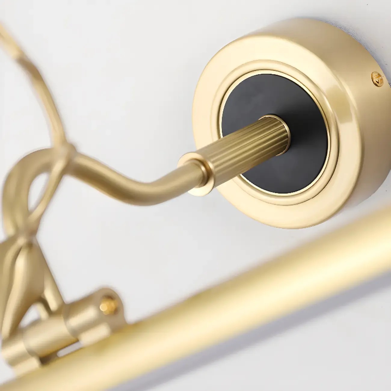 Modern Linear Gold Bathroom Vanity Light with Antler Design