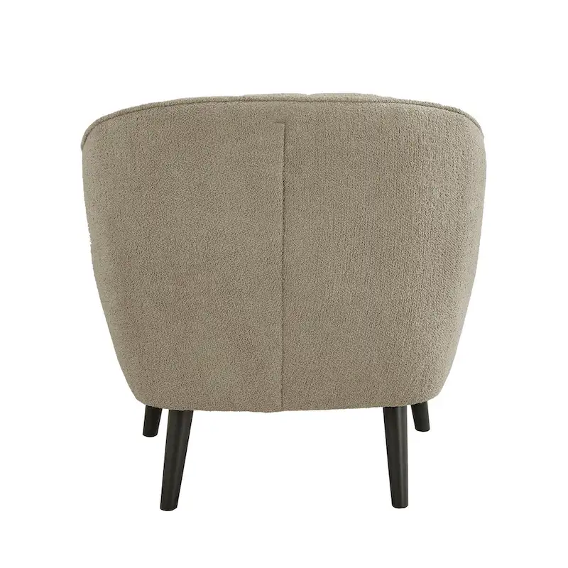 Mid-Century Channel-Tufted Accent Chair with Removable Cushion Cover