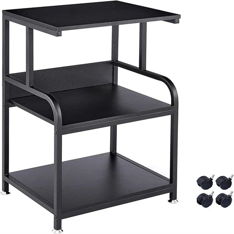 Printer Stand, 3 Shelf Printer Table with Wheels - 20.08 x 15.75 x 30.12