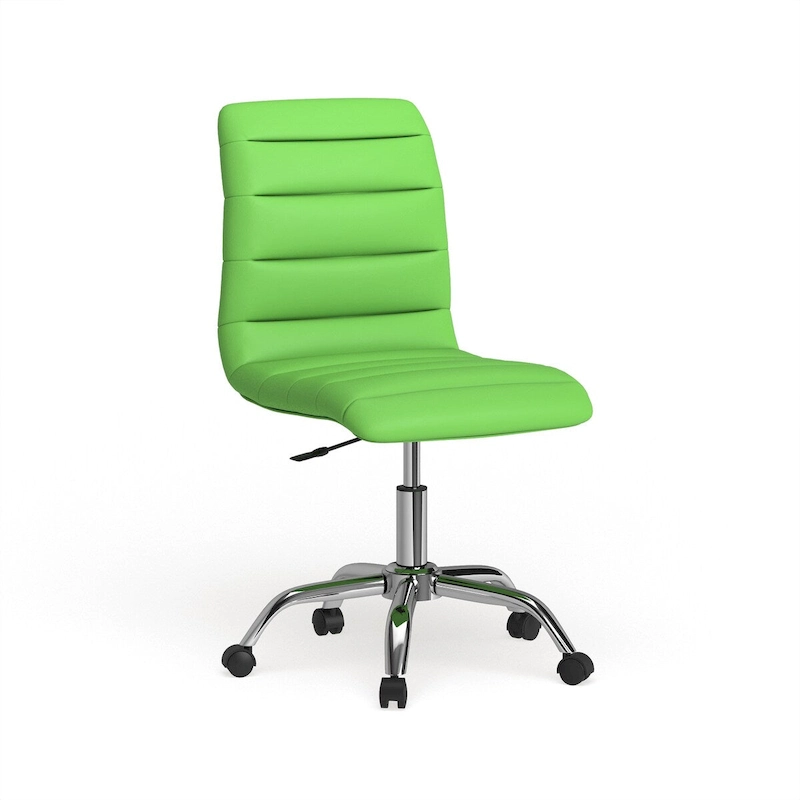 Ripple Armless Mid Back Vinyl Office Chair