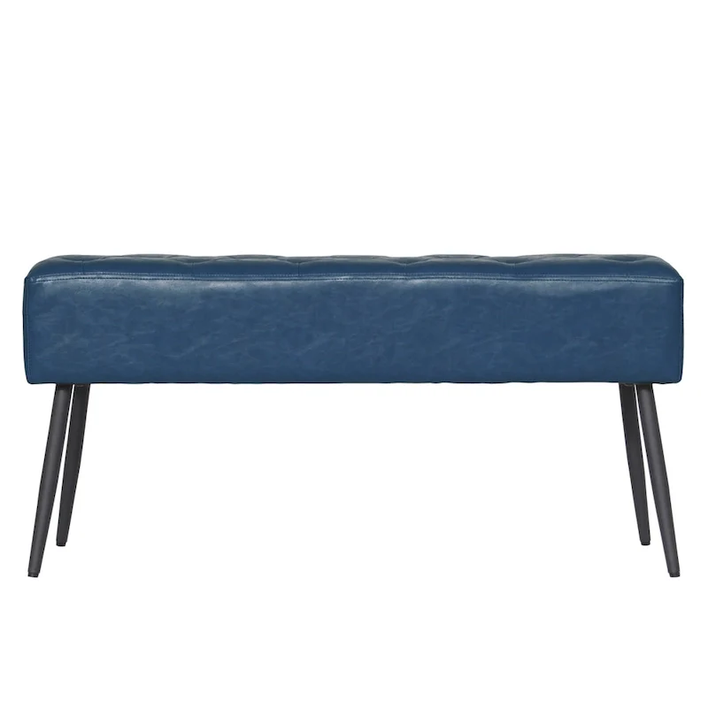 Maypex Faux Leather Upholstered Bench with Tufted Seat
