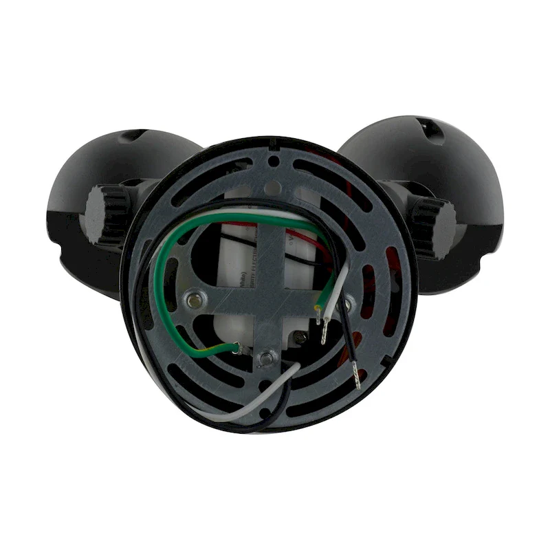 LED Security Light Dual Head Black Finish 3000K