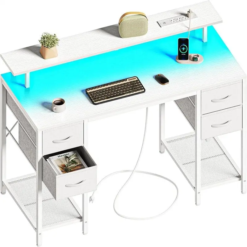 47 inch Computer Desk with 4 Drawers