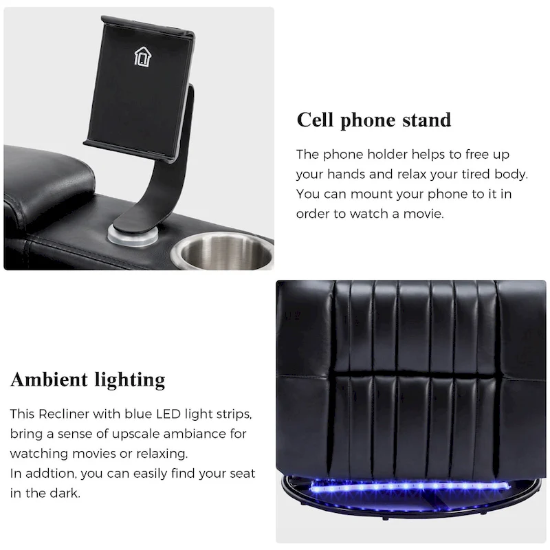 Multifunctional 270 Swivel Home Theater Power Recliner