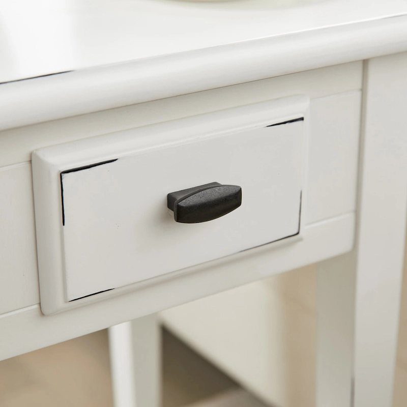 Leick Home One Drawer Square Side Table with Shelf