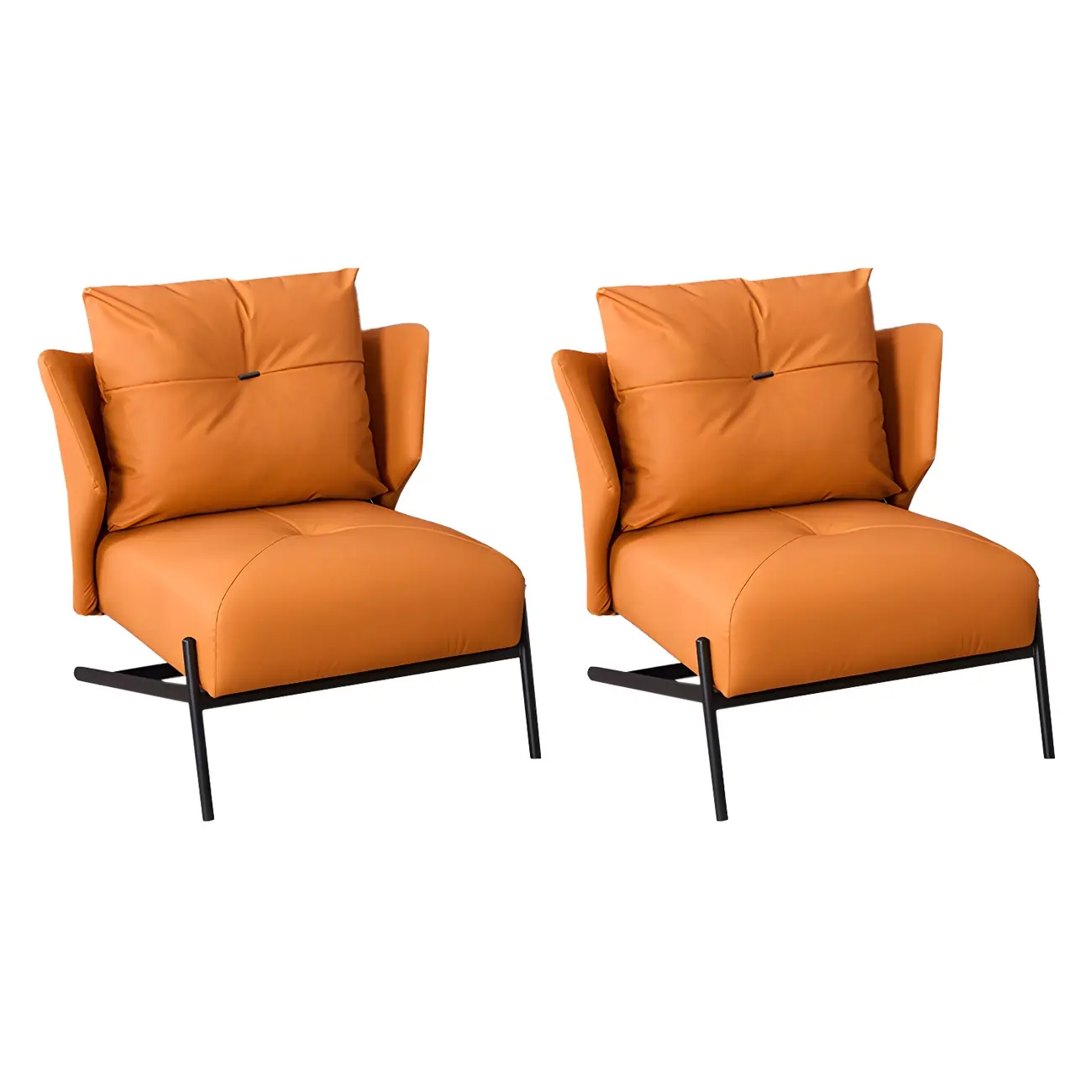 Modern Cat-Resistant Leather High Back Accent Chair