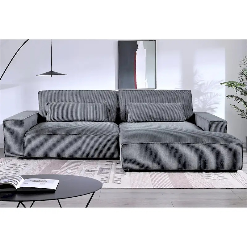 105.52-Inch Ultra-Wide Luxury Modular Sofa with Solid Wood Frame