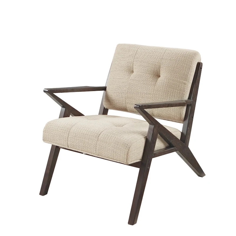 INK+IVY Rocket Upholstered Arm Chair with Angled Wood Frame