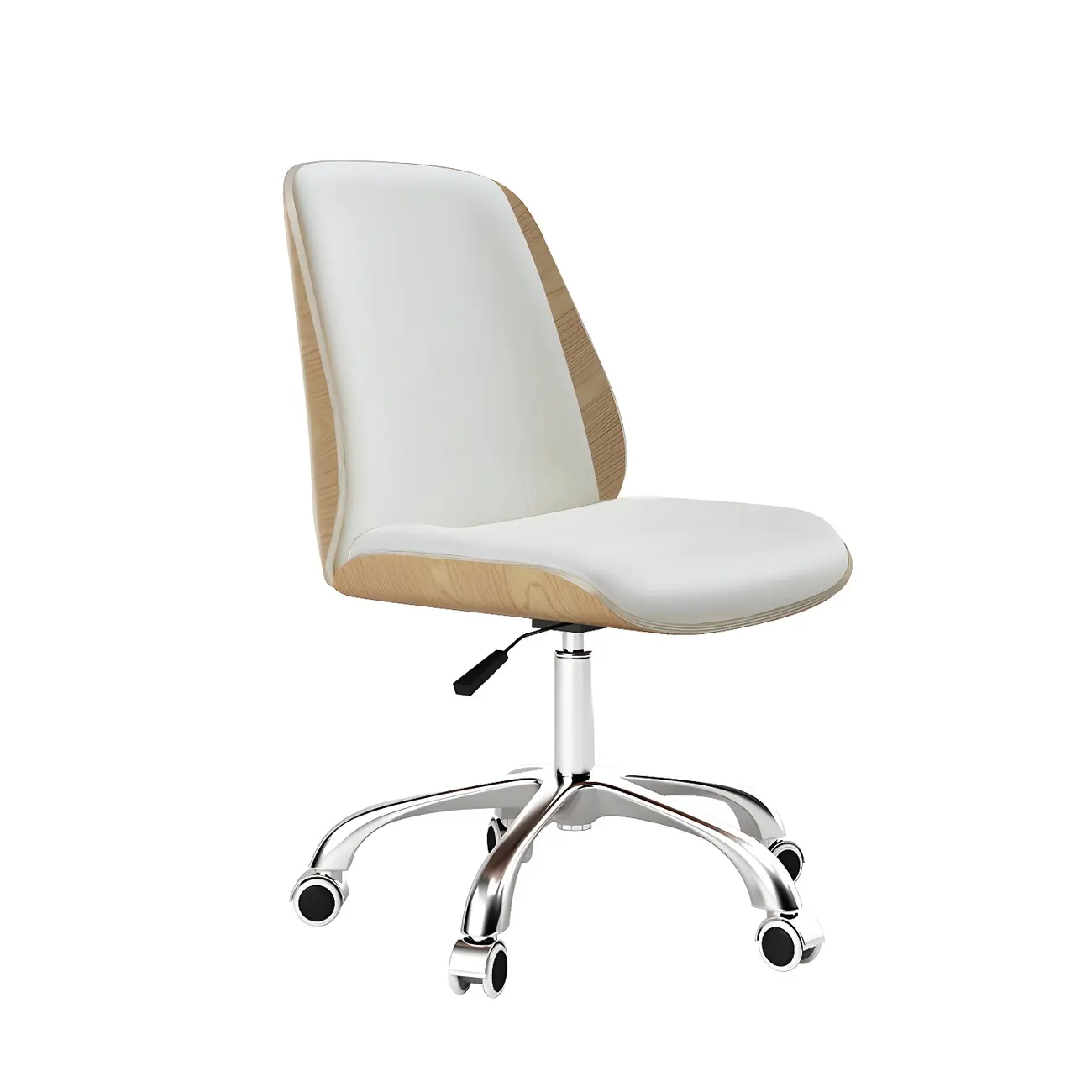 Modern Leather Upholstered Swivel Office Chair