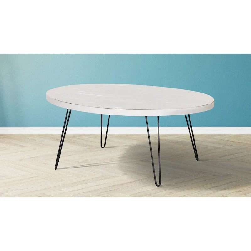 Raffles 44 Wood Oval Cocktail Table
