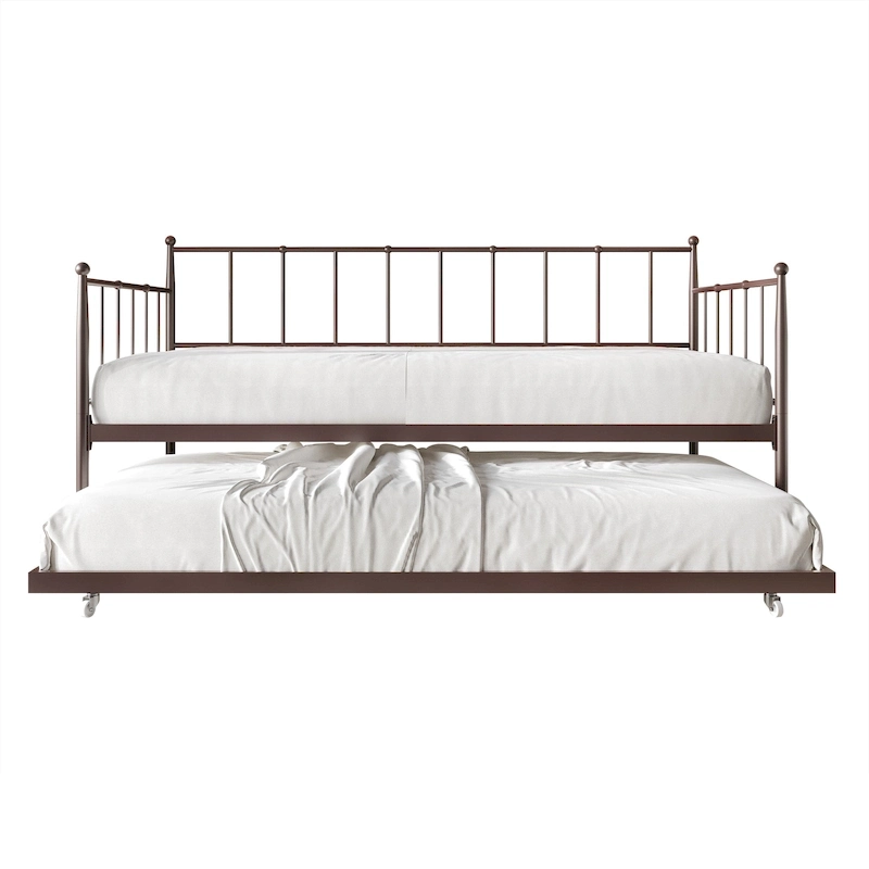 CraftPorch Minimalist Twin Size Metal Daybed with Trundle