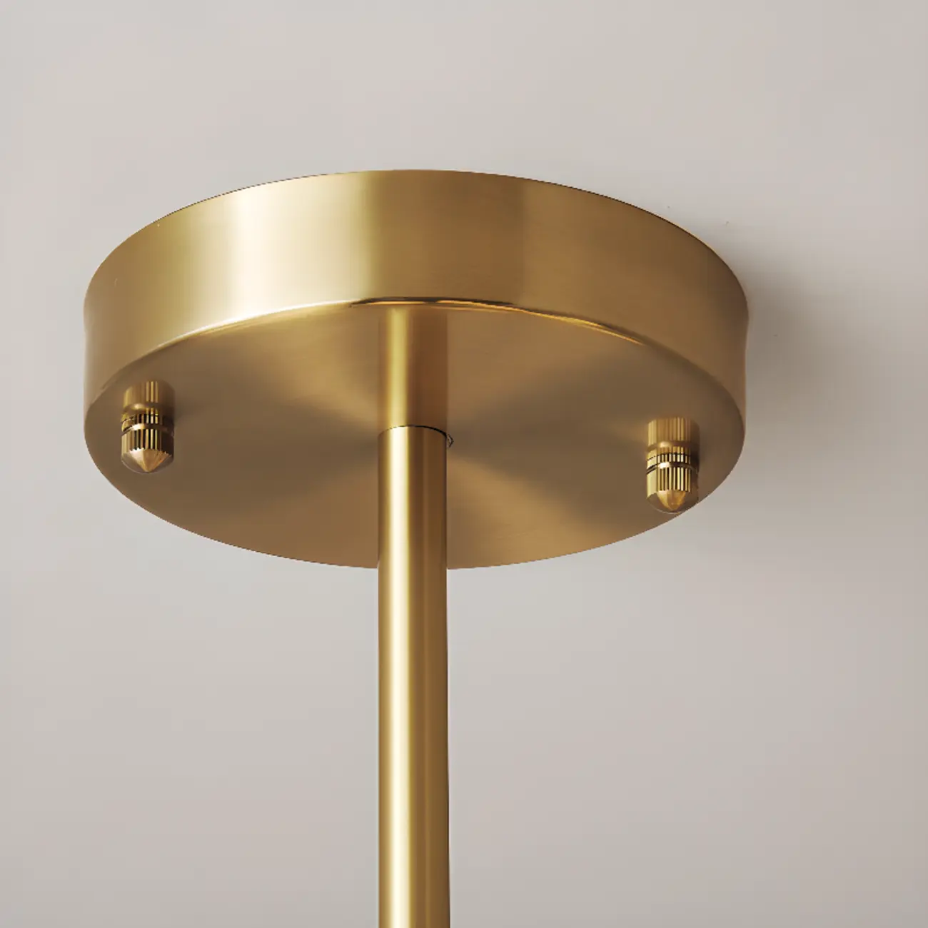 Modern Gold Sputnik Chandelier with White Glass Globe