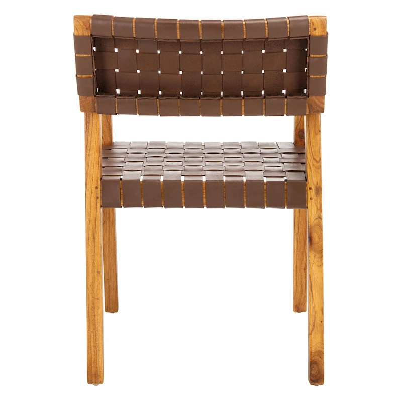 SAFAVIEH Gerda Woven Leather Dining Room Chair - 22.1