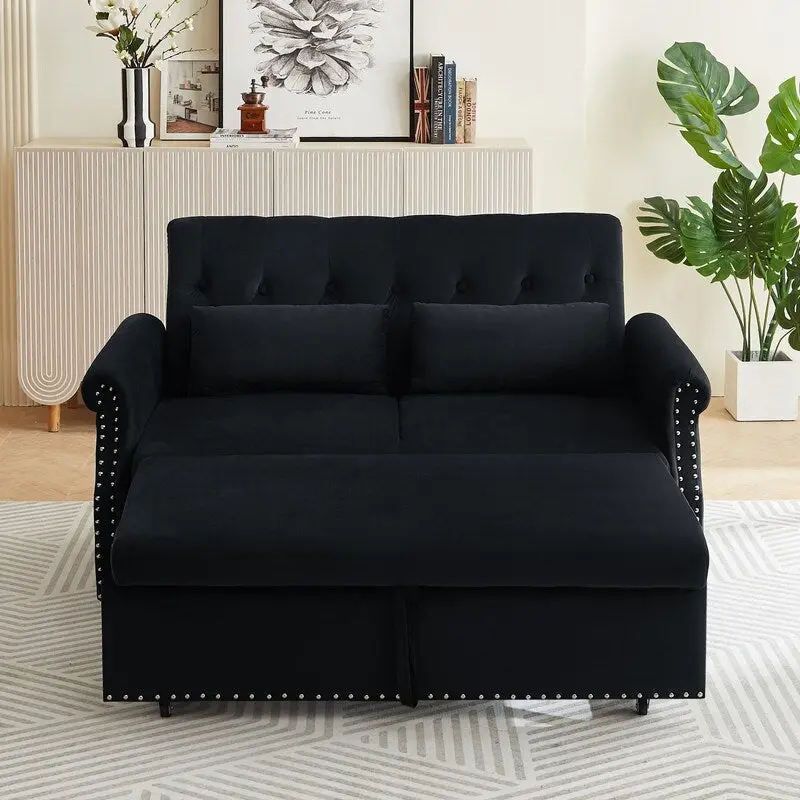Adjustable Sleeper Sofa with 2 Lumbar Pillows