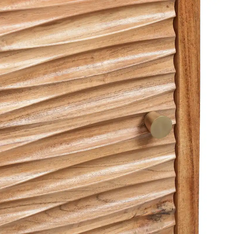 Eakins Handcrafted Boho Acacia Wood Nightstands (Set of 2) by Christopher Knight Home