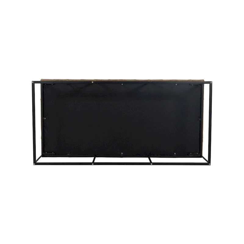 Light Brown Tufted Footstool