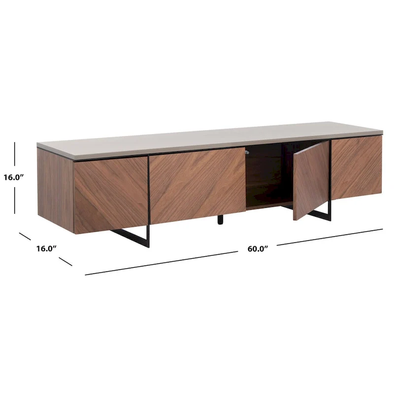 SAFAVIEH Couture Stine Chevron 60-inch TV Stand - 60 W x 16 L x 16 H - 60Wx16Dx16H