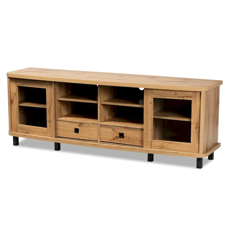 Modern and Contemporary Wood TV Stand with 2-Drawer