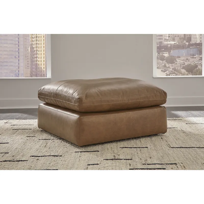 Signature Design by Ashley Emilia Brown Oversized Accent Ottoman