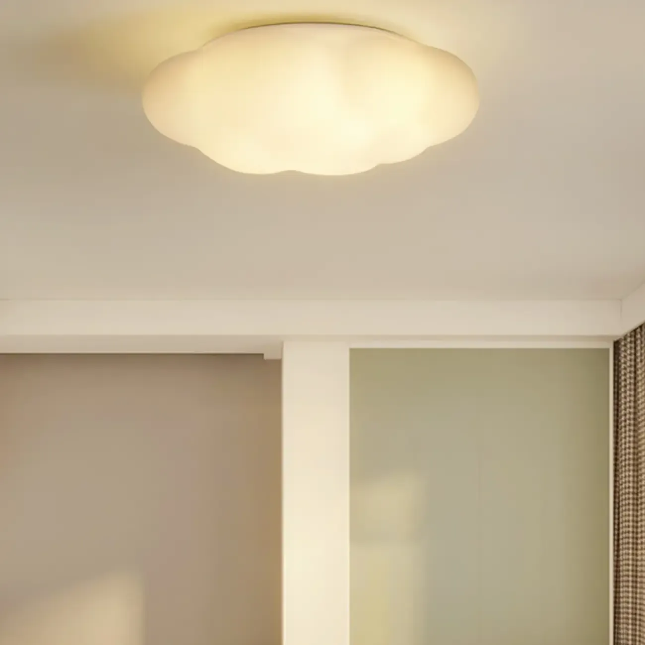 Modern Cloud Shape LED Flush Ceiling Light 3-Gear Dimming