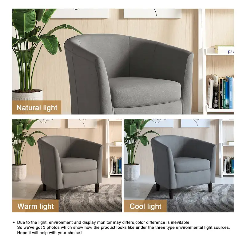 Modern Barrel Accent Chairs Cozy Armchair Club Chair