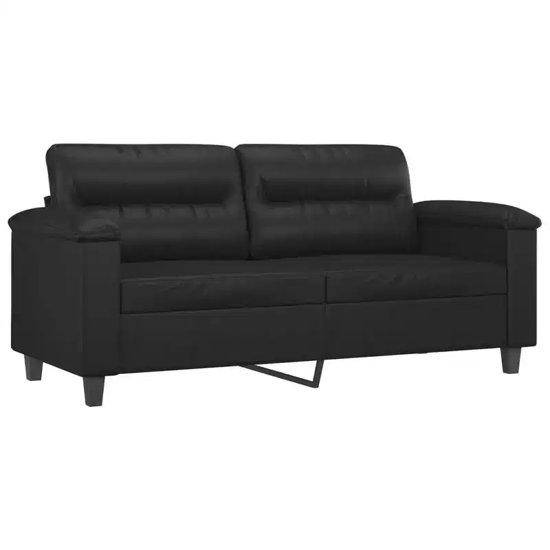 vidaXL Sofa Set Faux leather, metal, textilene, plywood