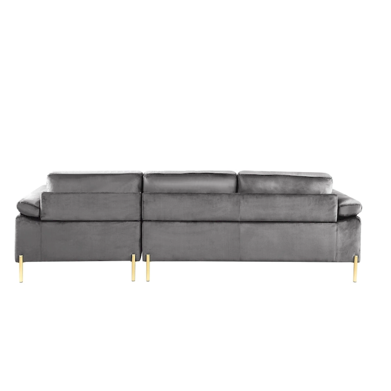 Shannon Velvet Sectional Sofa with Chaise
