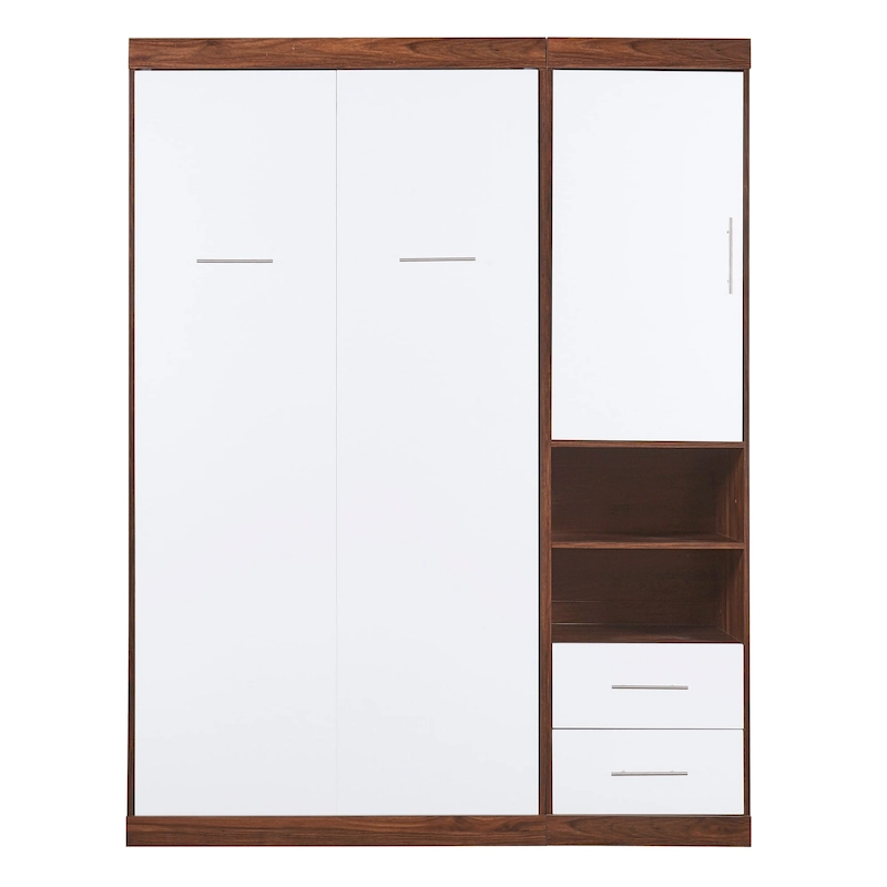 Twin Size Murphy Bed Wall Bed with Cabinet