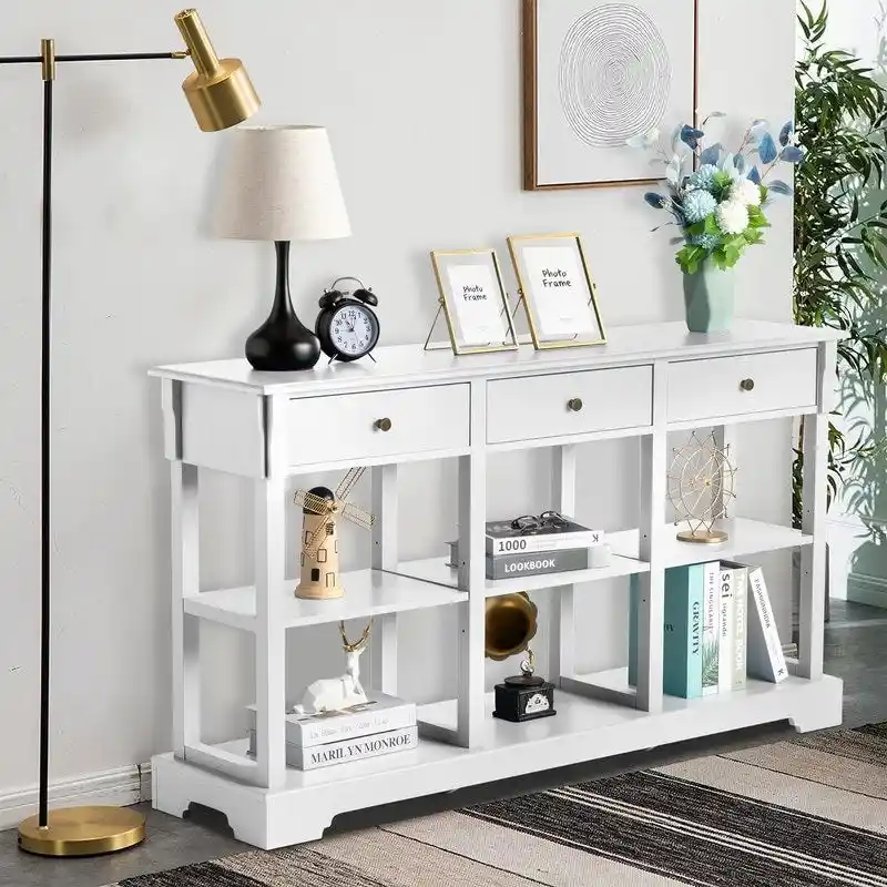 Console Table with Ample Storage for Entryway Living Room