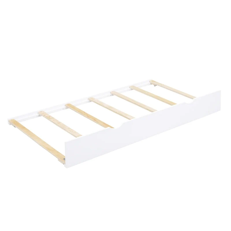 Twin Wooden Daybed with Trundle, Cabinets, and Charging Stations