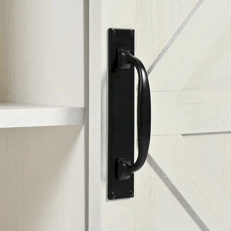 Farmhouse Kitchen Island Cart with Wheels, Power Outlet