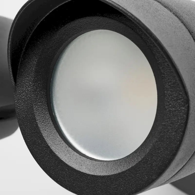 LED Security Light Dual Head Black Finish 3000K