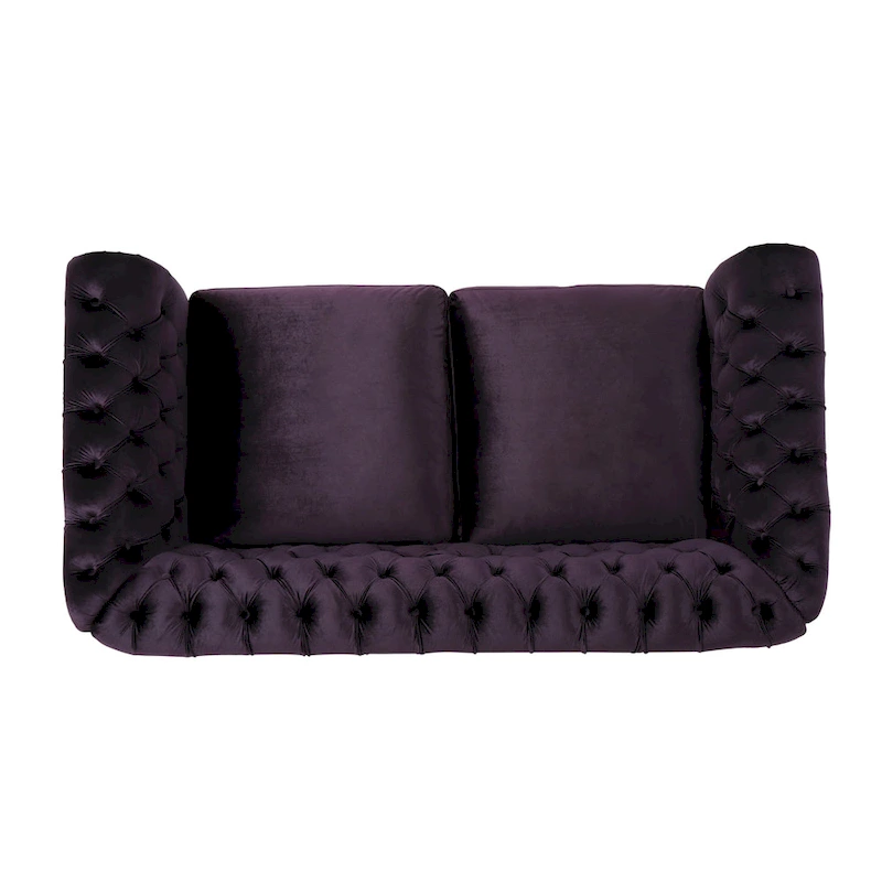 Somerville Upholstered Chesterfield Nailhead Loveseat by Christopher Knight Home