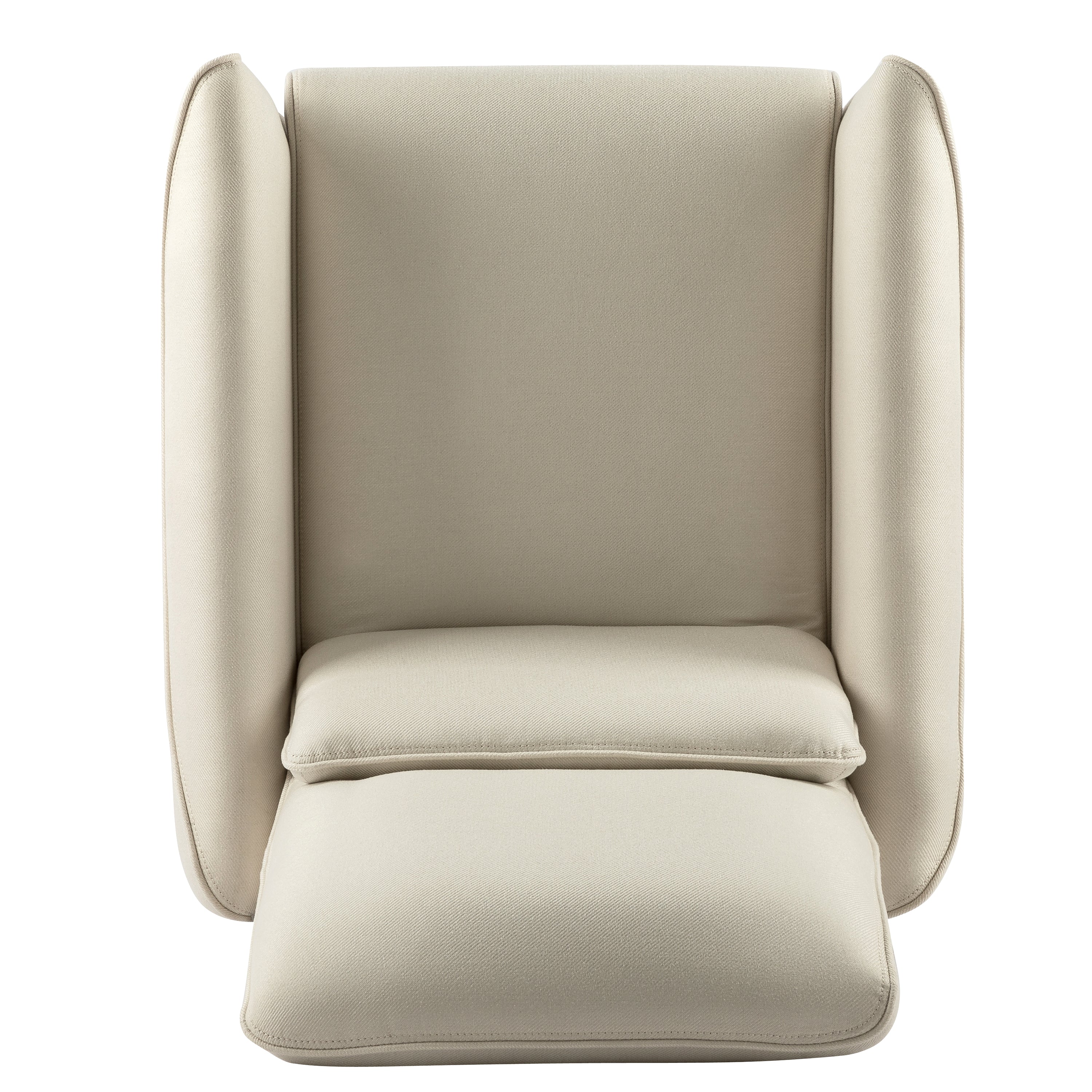 Comfy Upholstered Recliner Chair ¨C Small Push Armchair with Footrest & Rubber Wood Legs