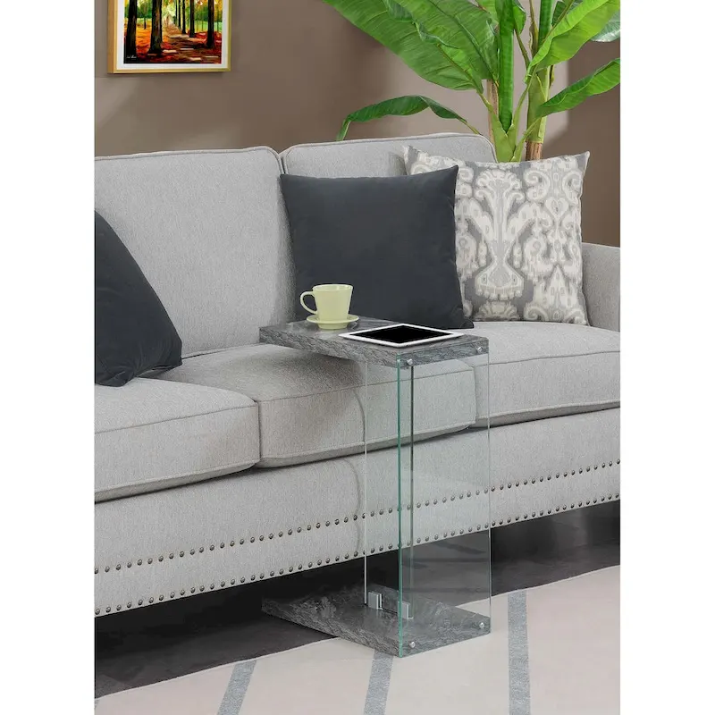 Convenience Concepts SoHo Glass C End Table