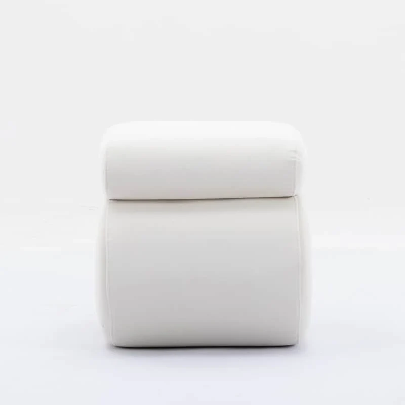 Velvet Fabric S-shape Ottoman Makeup Stool Footstool
