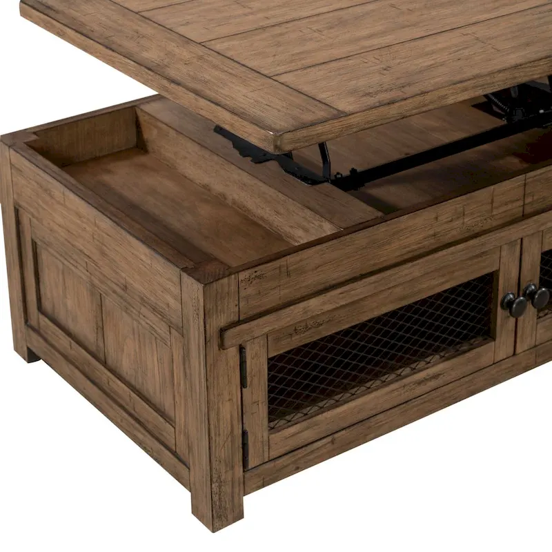 Pinebrook Ridge Weathered Toffee Lift Top Cocktail Table