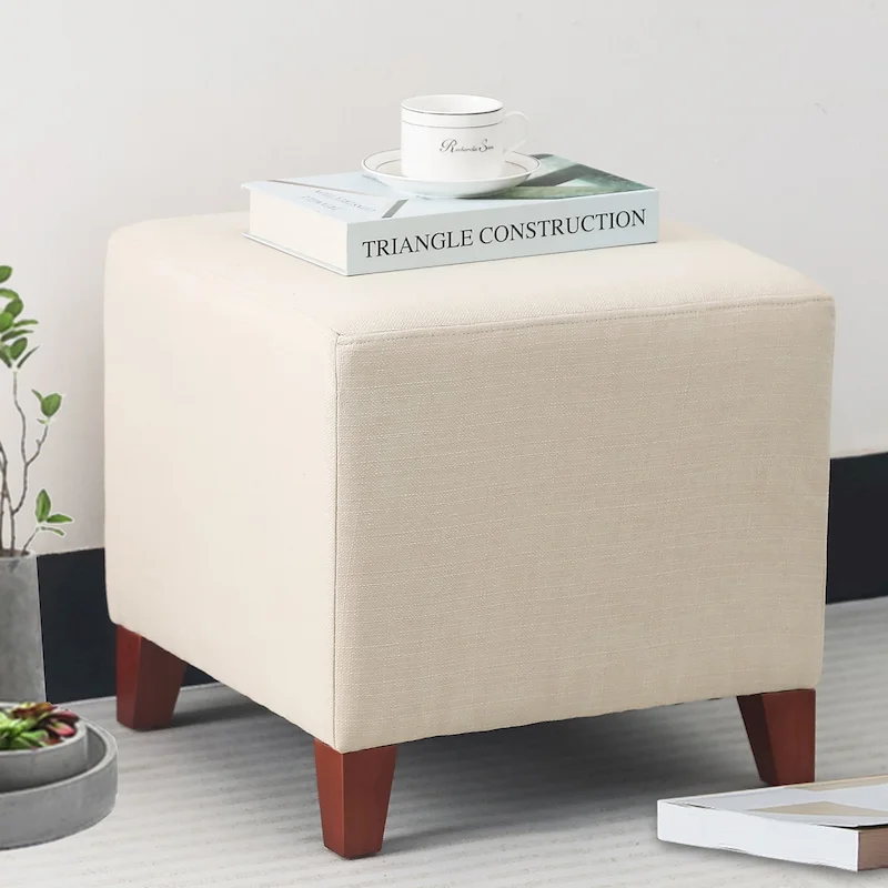 Adeco Simple British Style Passionate Cube Ottoman Footstool