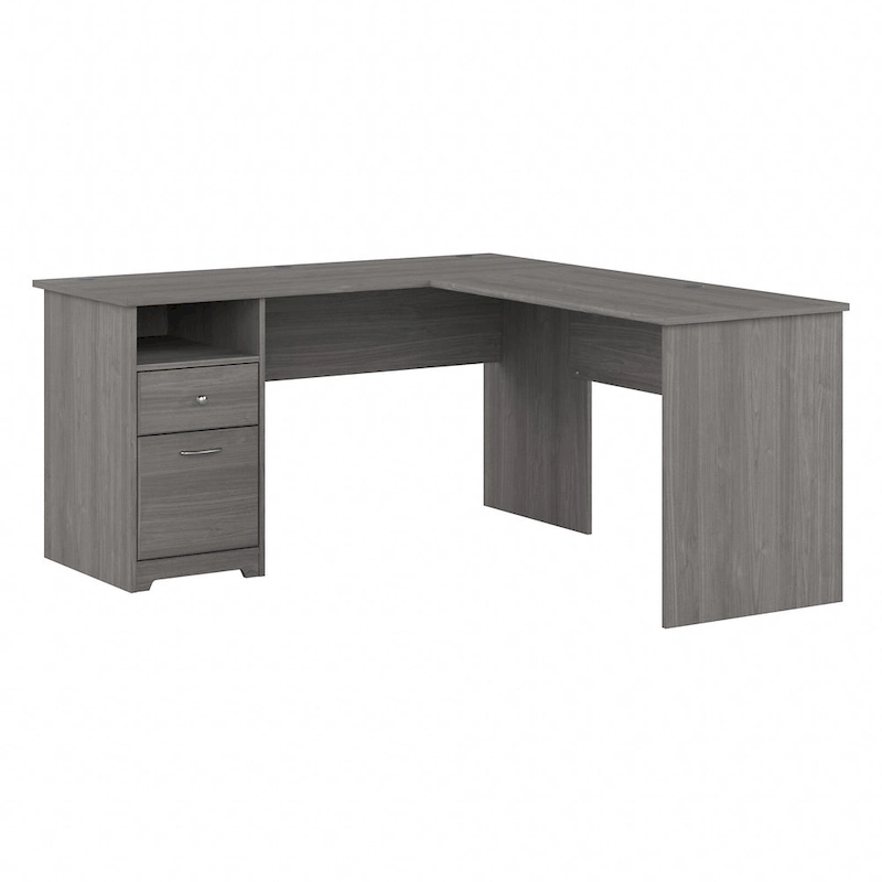 Cabot 60W L-Desk with Hutch and Drawers by Bush Furniture