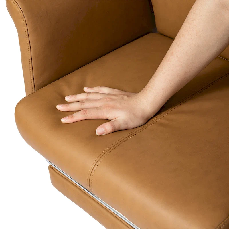 49H Modern Adjustable Swivel High Back Ergonomic Office Chair with Armrest and Extendable Footrest