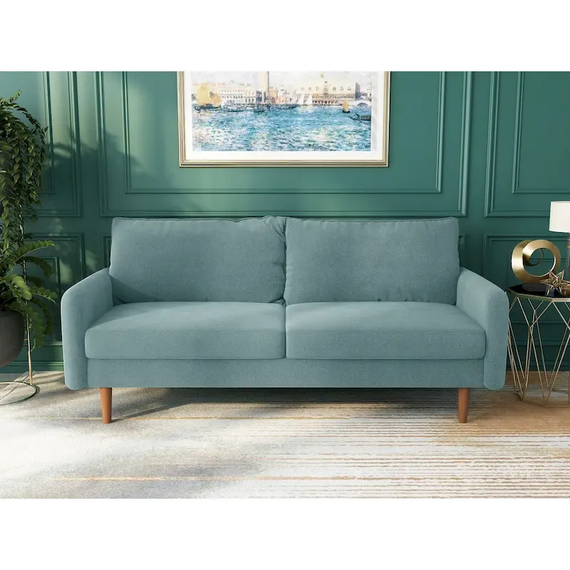70Velvet Square Arm Sofa