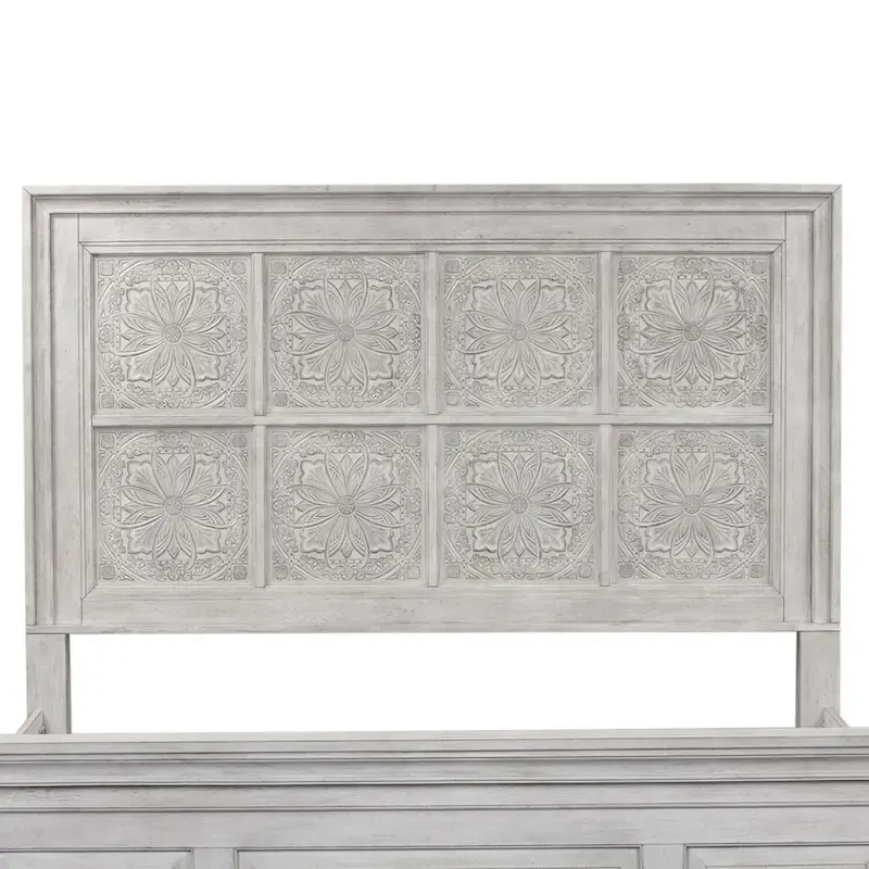 Heartland Antique White King Decorative Panel Headboard