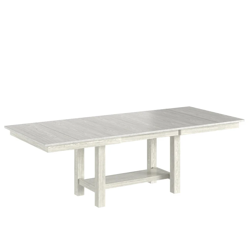 VECELO 94-inch Modern Solid Wood Rectangular Extendable Dining Table