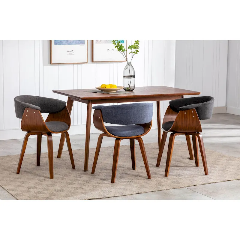 Porthos Home Merin Fabric Dining Chair with Wooden Legs