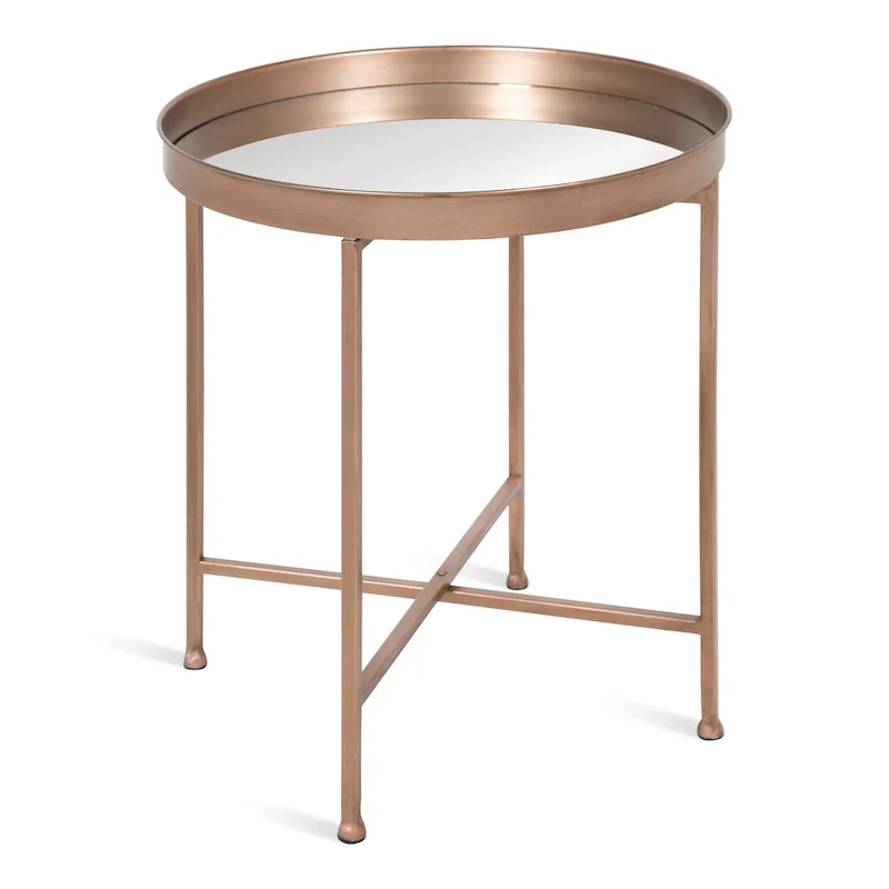 Kate and Laurel Celia Round Metal Side Table - 18.25x18.25x22