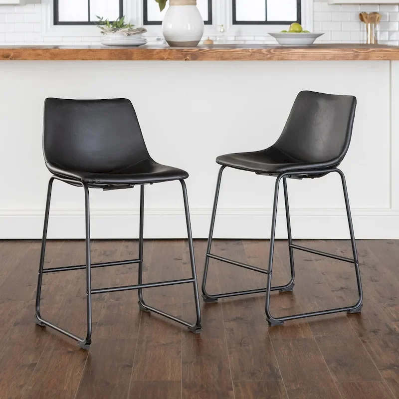 26-inch Faux Leather Counter Stool