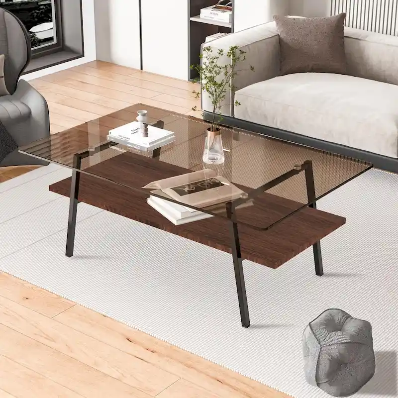 38.58 Rectangle Coffee Table with Modern Design